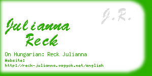 julianna reck business card